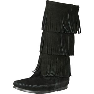 Bamboo MONTAGE02N Black PU Womens boots 6.5 NEW